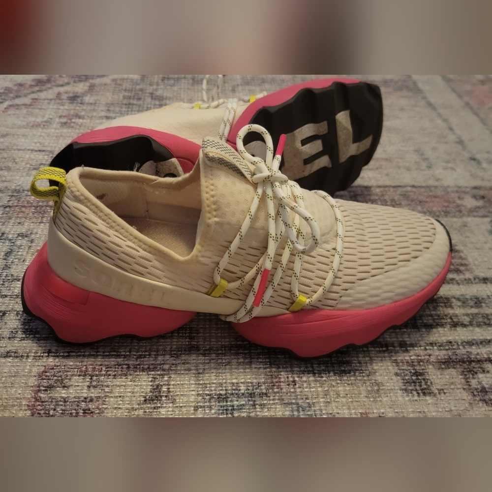 Sorel Beige and Pink Sneakers Size 7